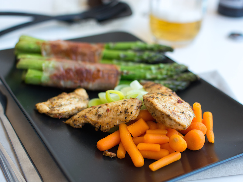 Chicken breast steak with vegetables s